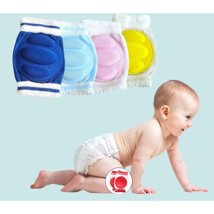 2Pcs/Pair Baby Knee Pads for Crawling, Anti-Slip Elastic Breathable Cotton Knee Protector Cushion for Babies Toddlers Infants