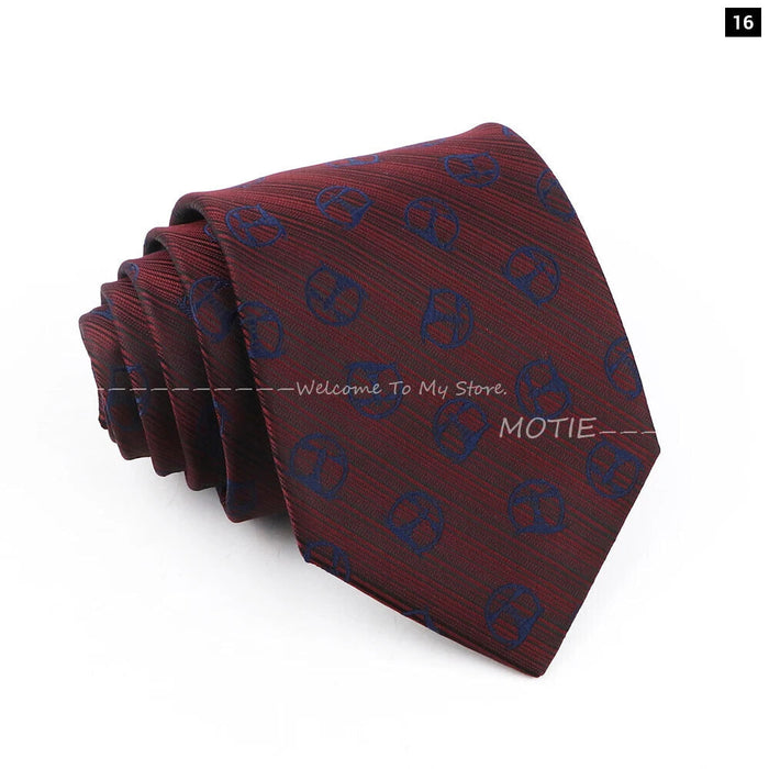 Brown Striped Mens Necktie For Weddings Parties And Daily Wear