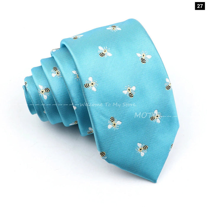 Blue Sailboat Necktie For Men Weddings Parties And Daily Wear