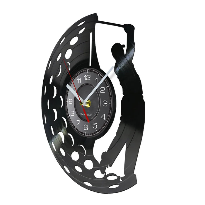 Golfer Vinyl Record Wall Clock