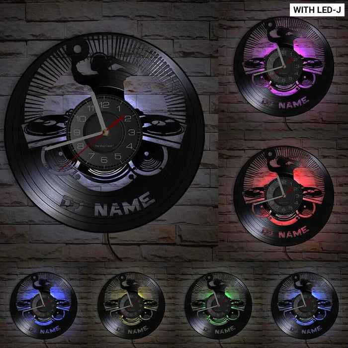 Personalized Dj Vinyl Record Wall Clock