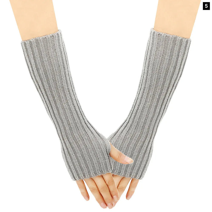 Knit Wool Arm Warmers