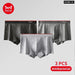 3 Piece Cotton Silk Antibacterial Mens Boxer Set