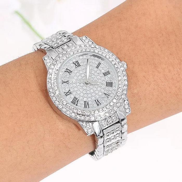 5Pcs Jewels Set Watches Women Ladies Watch Simple Casual Womens Analog Wristwatch Bracelet