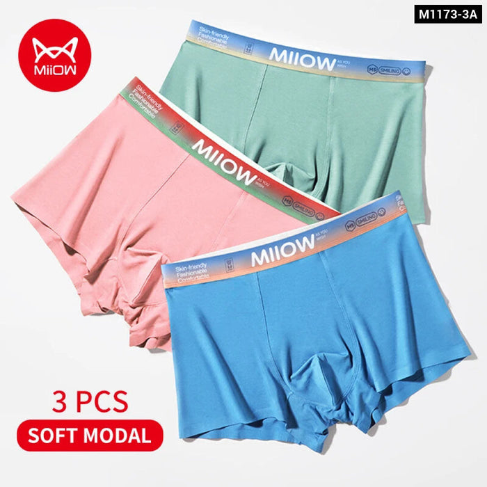 Pack Of 3 Antibacterial Modal Boxer Shorts For Men