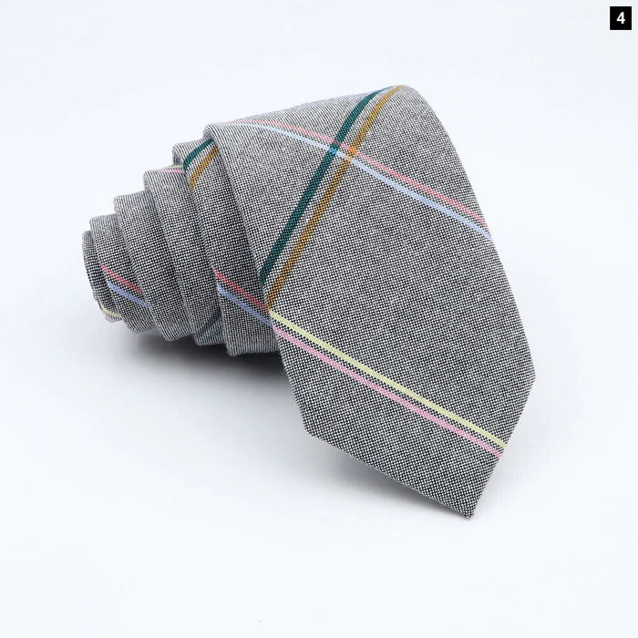 Cotton Plaid Ties For Weddings