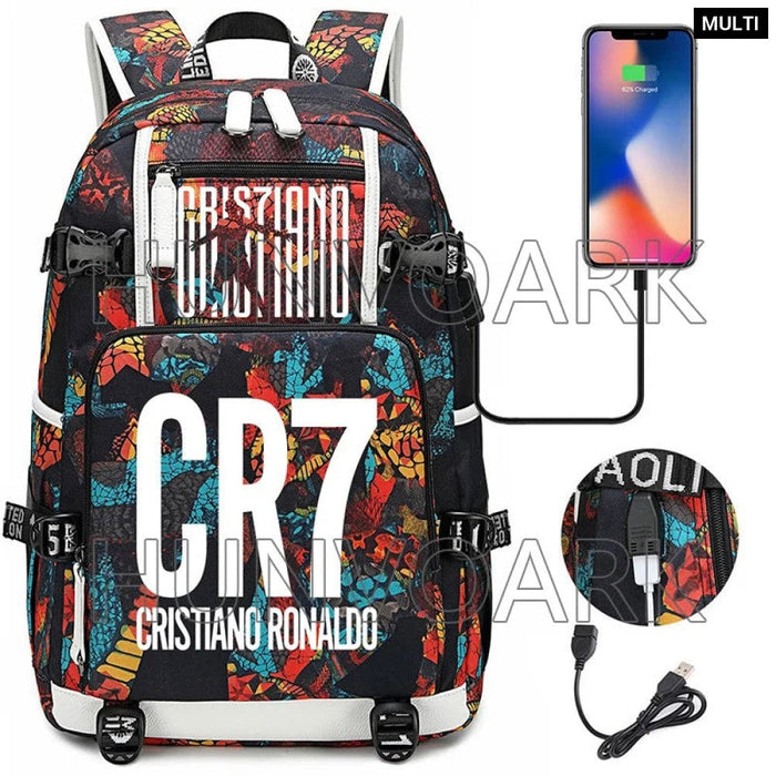 Unisex Cr7 Football Casual Daypack School Bag