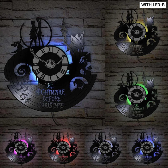 Halloween Nightmare Vinyl Record Wall Clock