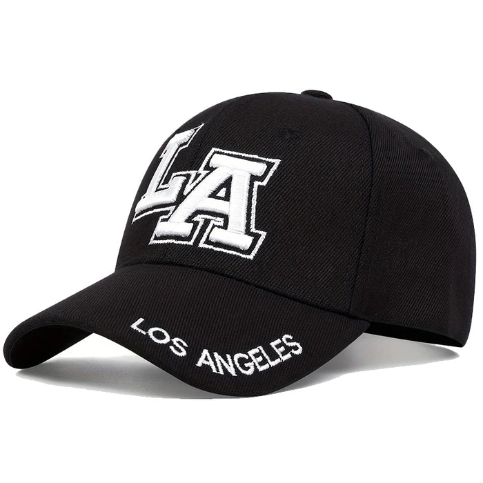 Adjustable La Embroidered Baseball Cap / Hat For Outdoor Wear