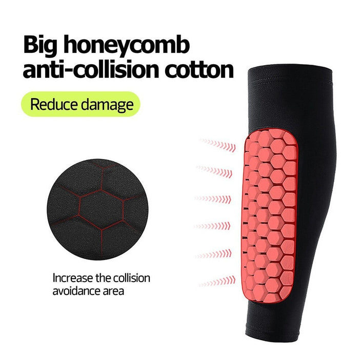 Honeycomb Sports Shinguards Protective Leg Sleeves For Soccer Football