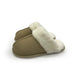 Winter Minimalist Warm And Thick White Plush Womens Slippers