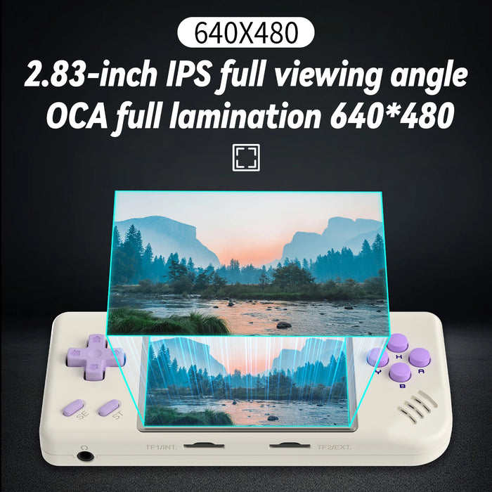 Handheld Game Console 2.83 Ips Screen Linux System 3100mah Tv Hdmi 64g 5000 Games