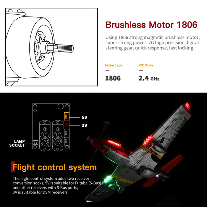 Led Fighter Plane for Kids 2.4g 4ch 3d6g Mode