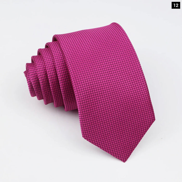 Classic Slimplaid Neck Ties For Men Business And Wedding Essential