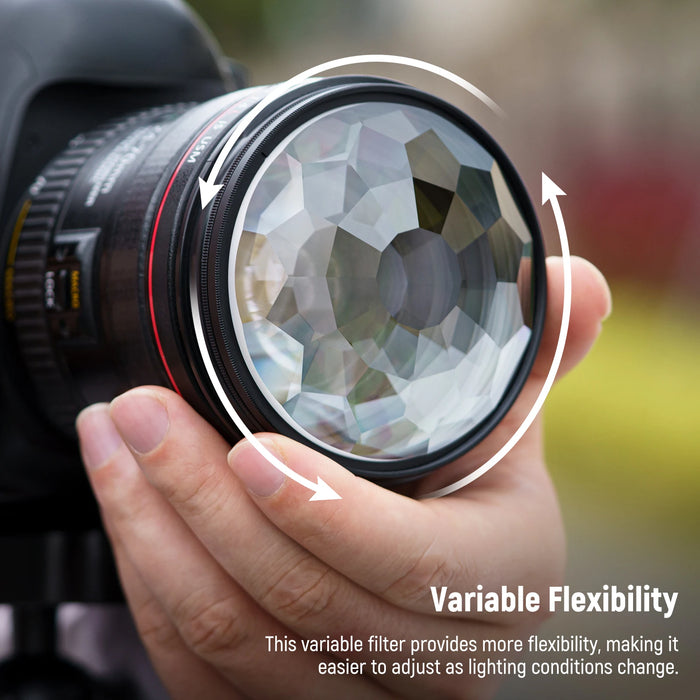 Crystal Glass Kaleidoscope Prism Lens Filter Multi Refraction Photography Effect