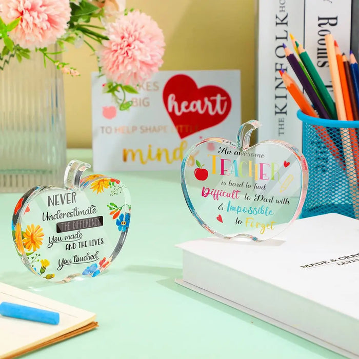 2 Piece Acrylic Teacher Gifts Desk Decor & Appreciation