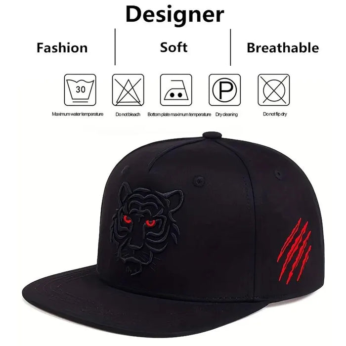 Adjustable Tiger Embroidered Baseball Cap / Hat