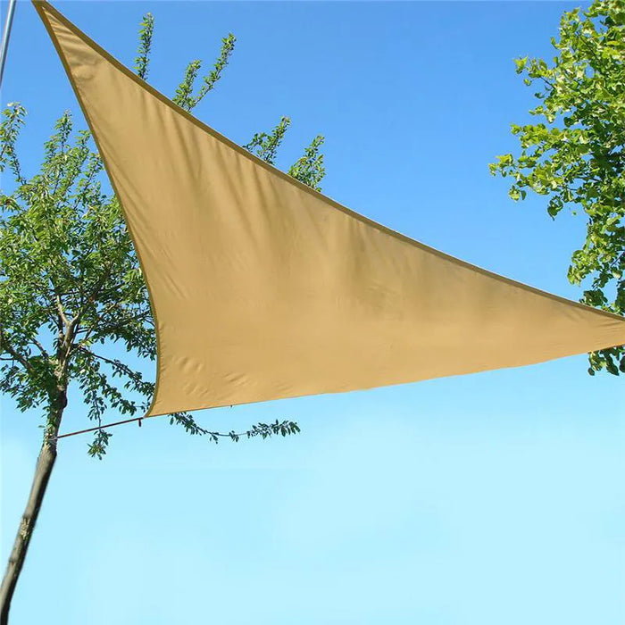 Sand Yellow Triangle Sunshade Outdoor Sun Shelter Waterproof Awnings Protection Canopy Garden Patio Pool Shade Sail