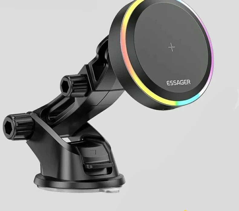 Essager Magnetic Car Phone Holder With 15w Wireless Charger