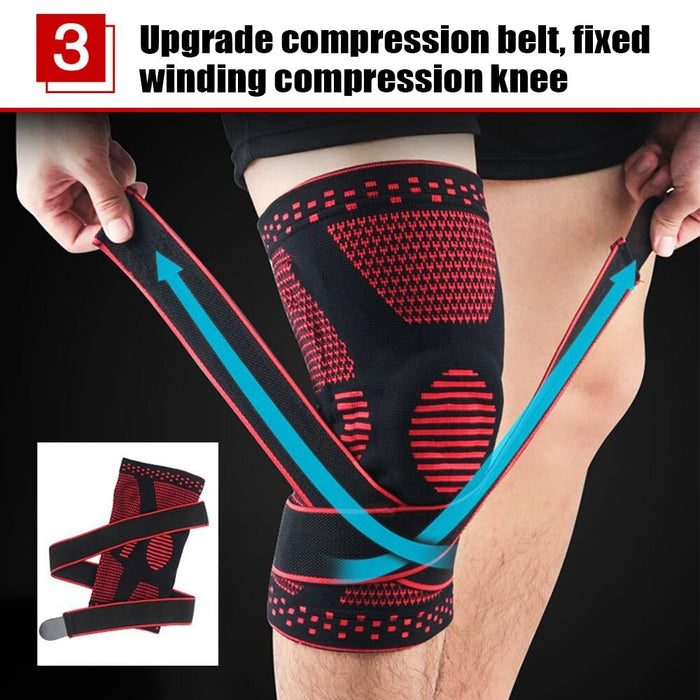 Knee Brace with Adjustable Straps for Cycling Running Basketball