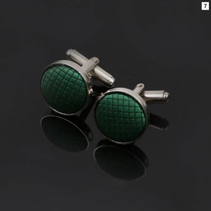 Plaid Cufflinks For Men