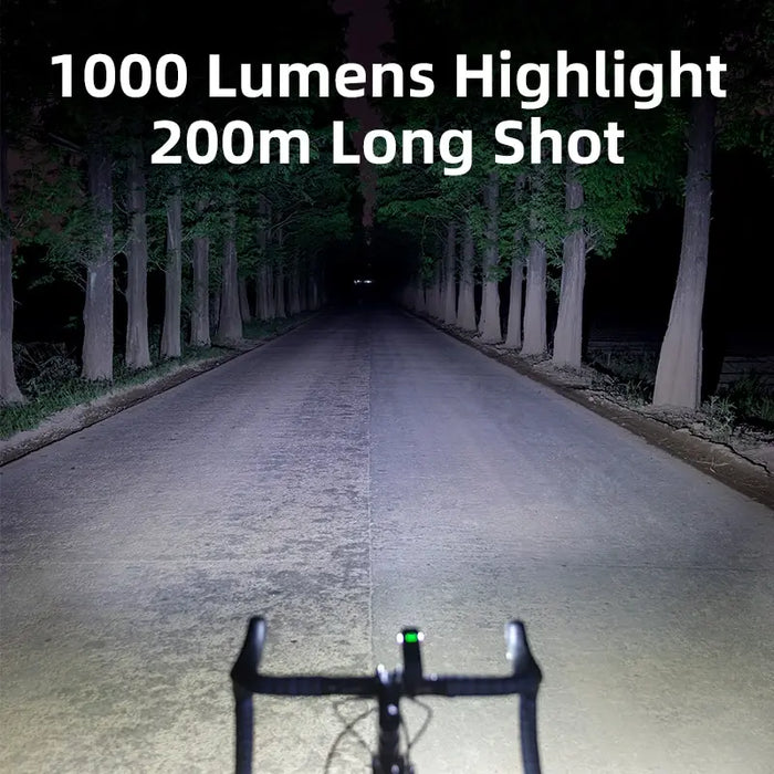 1000L Bike Light With Power Bank And Usb Charging