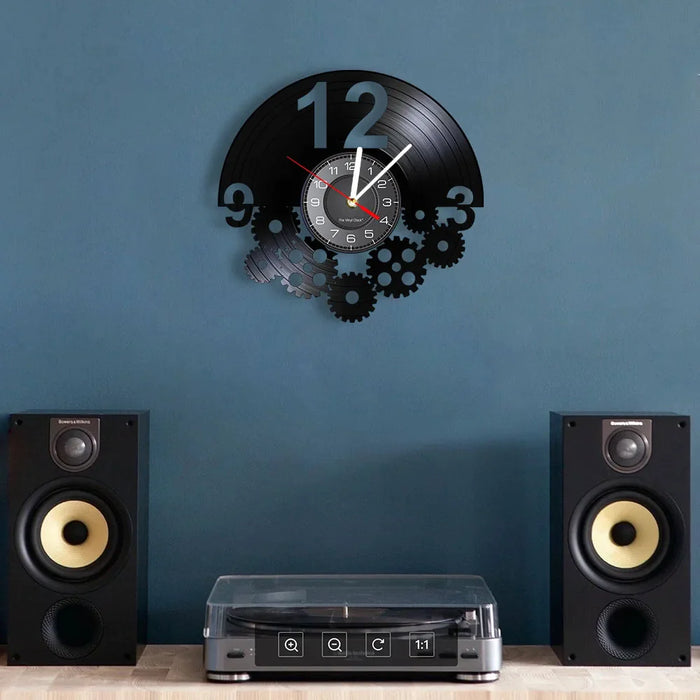 Steampunk Vinyl Record Clock For Cyclists