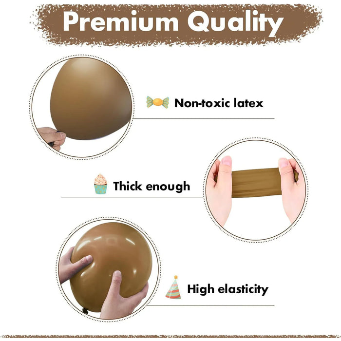 116 Pcs Brown Jungle Balloon Garland Set Suitable For Decorations For Birthday Parties Event Celebrations And Other Scenes