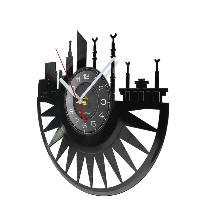 Mecca Skyline Vinyl Record Wall Clock