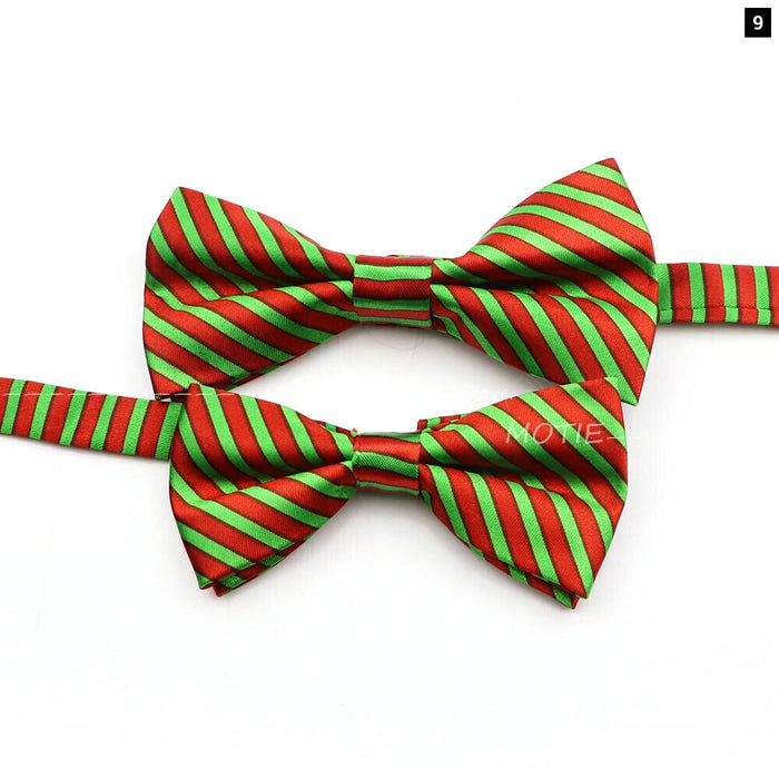 Christmas Bowtie Snowflake Pattern Polyester Parent-Child Wedding Party Accessories