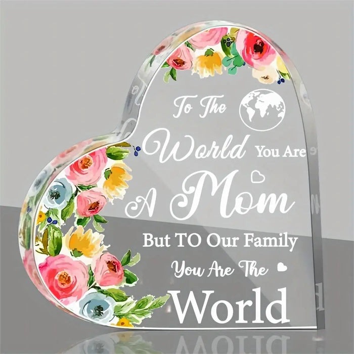 Acrylic Heart Desktop Decoration For Mom's Special Occasions