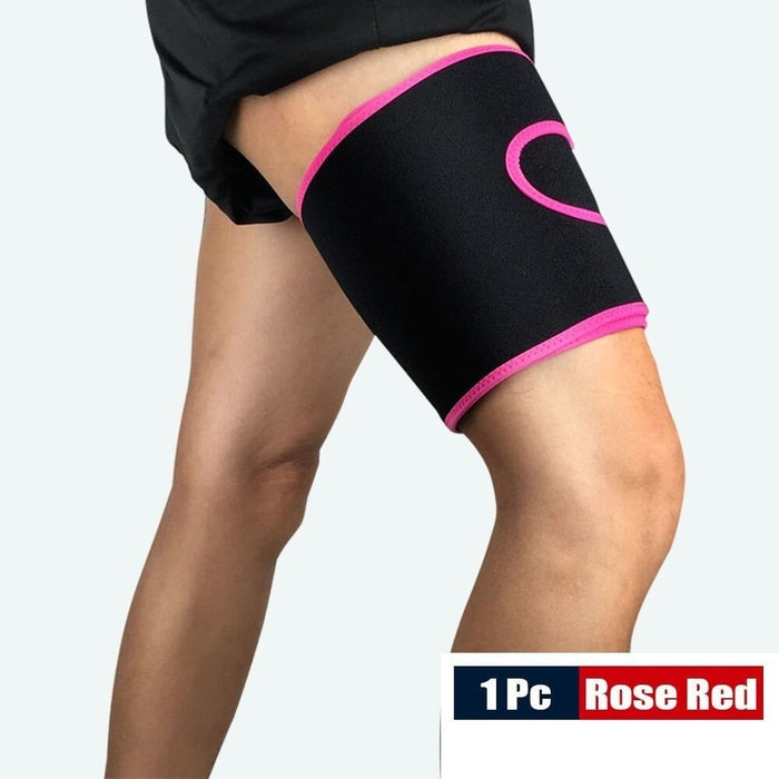 Non-Slip Adjustable Thigh Support Brace With Nylon Button for Sore Hamstring Groin & Quad