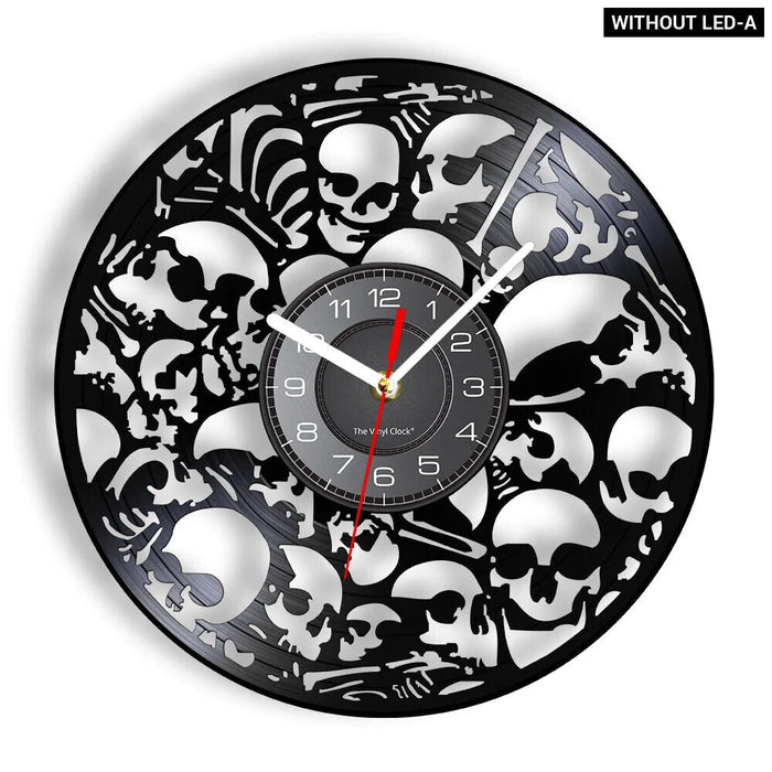 Skulls Wall Clock Wisdom Of The Dead