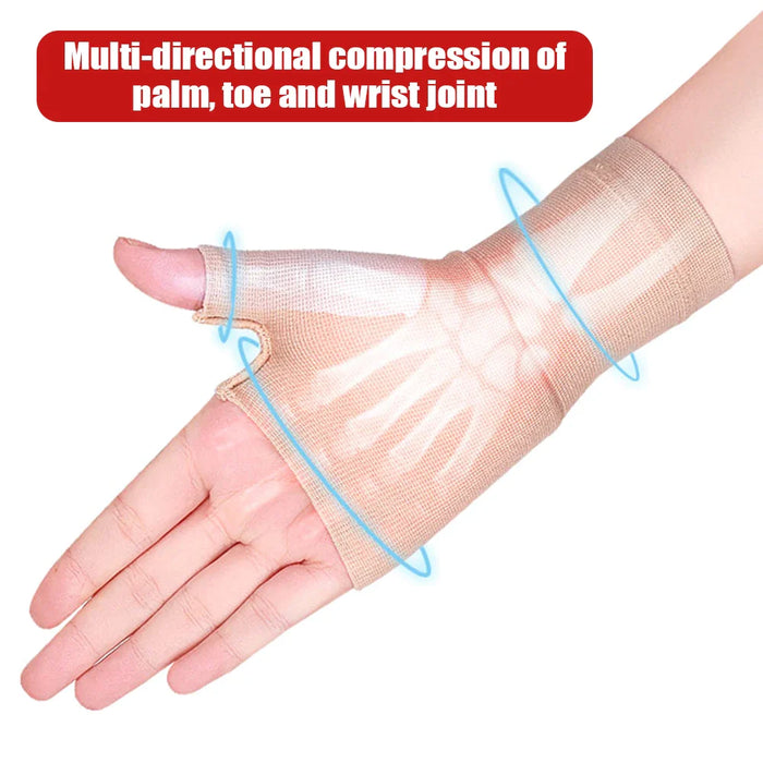 1 Pair Sports Compression Wrist Thumb Gloves For Tenosynovitis Arthritis Joint Pain