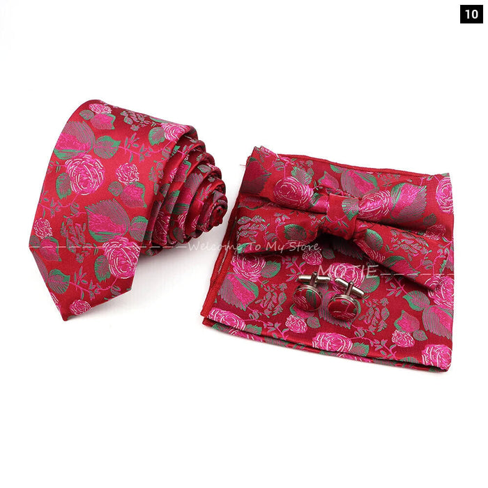 Classic Red Ties Set For Business And Weddings