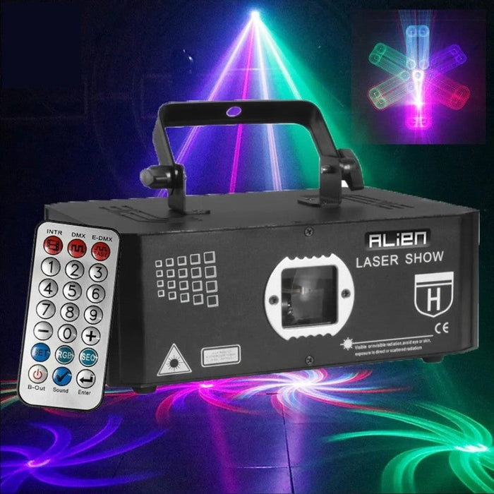 500mW RGB Laser Stage Lighting Projector Effect Beam 3D Illusion Animation Network 10 IN 1 DJ Disco Party Holiday Lights