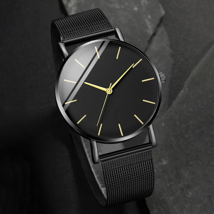 Thin Stainless Steel Quartz Watch