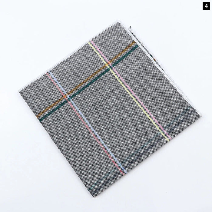 Vintage Plaid Cotton Hankerchiefs Pocket Squares