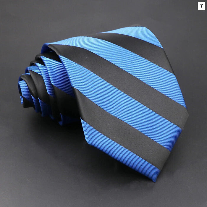 Purple Striped Necktie For Business Weddings And Daily Wear