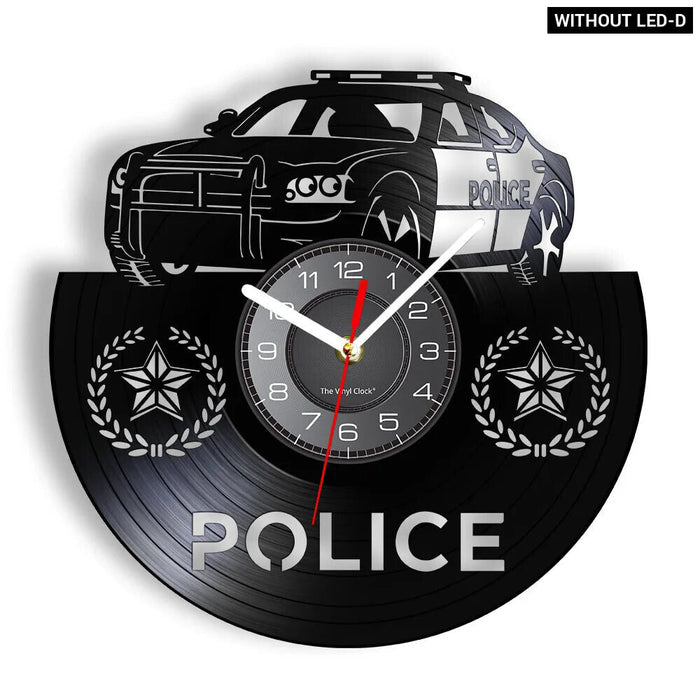 Usa Policeman Vinyl Record Wall Clock