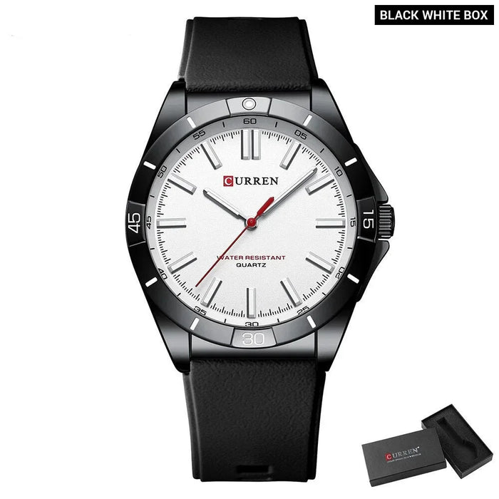 Men's Wristwatches Analog Quartz Lumious Hands Watch 44 Mm Silicone Straps