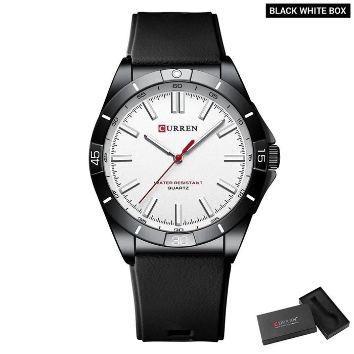 Fashion Watches For Men Silicone Bracelet Analog Quartz Wristwatches For Business Man Luminous Hands Clock