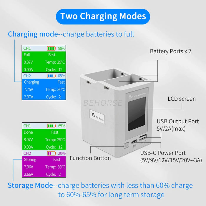 Mini 4 Pro Charger Hub Fast Charging For Dji 3