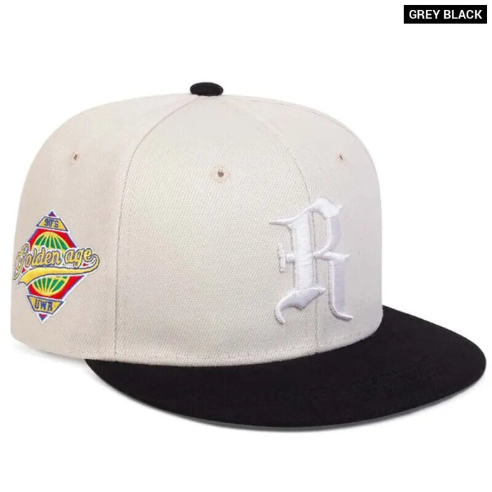 Adjustable Gothic R Embroidery Baseball Cap / Hat