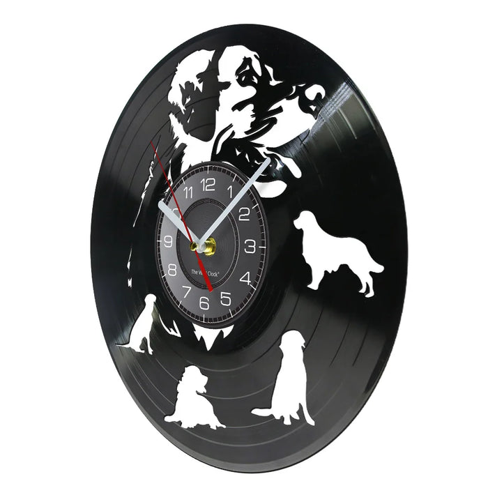 Labrador And Golden Retriever Vinyl Wall Clock