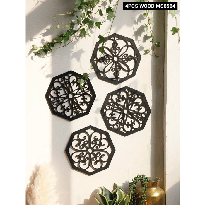 Boho Wooden Wall Decor Set