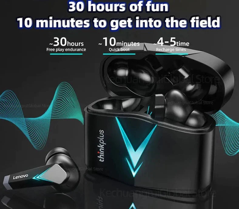 Wireless Bluetooth Lp6 Tws Gaming Earbuds Hifi Music With Dual Mode Noice Cancelling Earphones