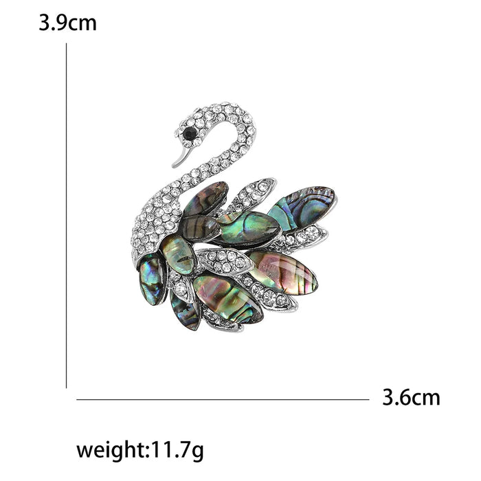 Abalone Shell Brooch Bird Lapel Pin For Men Women