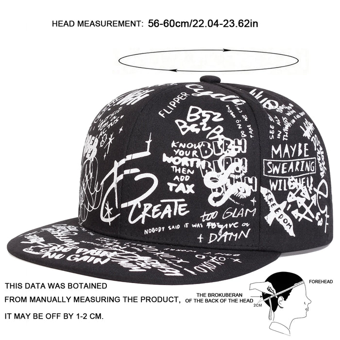 Graffiti Print Hip Hop Hat