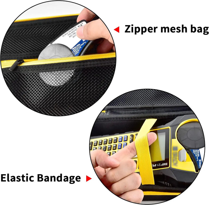 Portable Storage Bag For Brady M210/Bmp21 Plus Label Printer Mesh Pocket Sticker Maker Holder Under 50 Characters